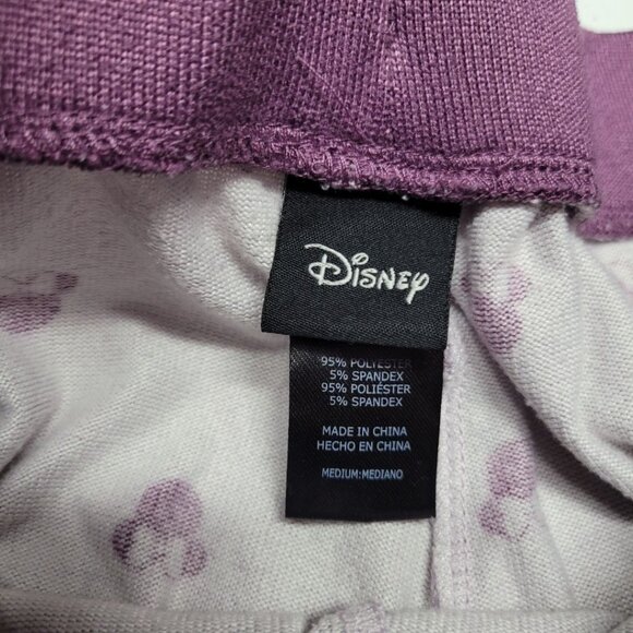 Disney Minnie Mouse Pajamas Womens Medium Purple Soft Long Sleeve Drawstring - Picture 6 of 10
